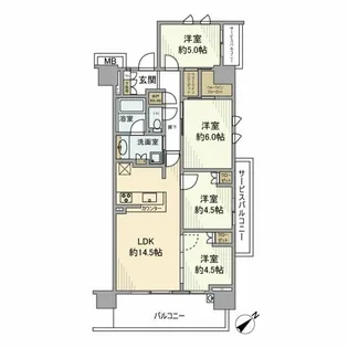 プレミスト王子神谷【5階】の間取り