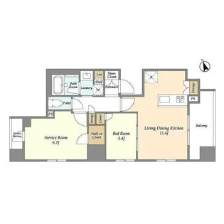 ドゥーエ南砂町【2階】の間取り