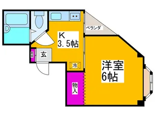 ペールブルー【4階】の間取り