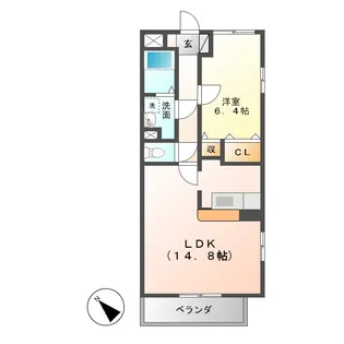 サクラフルーリ【3階】の間取り