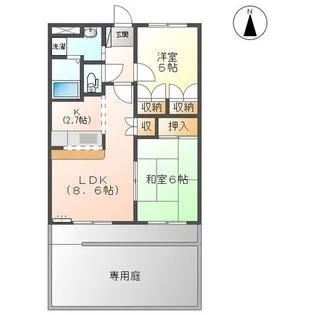 メゾン フリージア【1階】の間取り