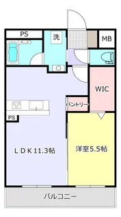 昭和町ユーミー【3階】の間取り