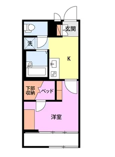 レオパレスアンジェ【1階】の間取り