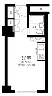 六本木ユニハウス【4階】の間取り