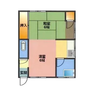 市川アパート【2階】の間取り