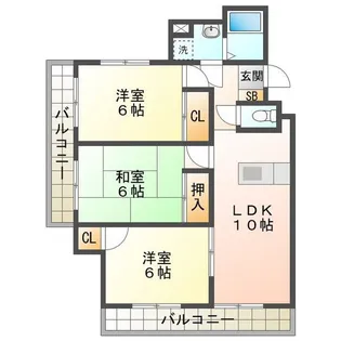 ホワイトピア江島台【3階】の間取り
