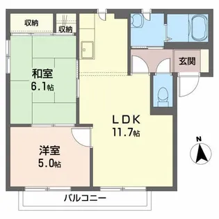アバンセ A【2階】の間取り