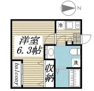 Liberta高砂【3階】の間取り