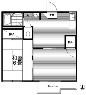 光コーポ【1階】の間取り