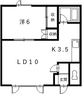 メゾンドール西町【1階】の間取り