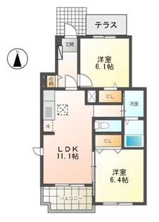 フレシール【1階】の間取り