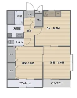 エスポアール【2階】の間取り