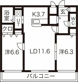 ウエストビレッジ【2階】の間取り