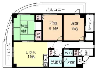 エクシーブ中野【2階】の間取り