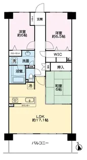 グランシティ パレ・ド・リバージュ【7階】の間取り