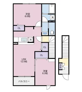パルトネール吉永C【2階】の間取り