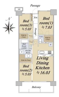 ソライエシティザ・ガーデン【2階】の間取り