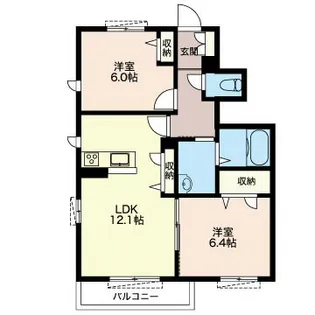 ベルネージュ【1階】の間取り
