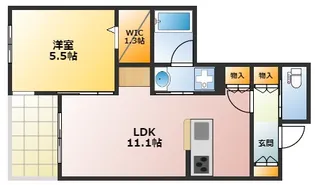 アミ・フルール【1階】の間取り
