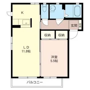 アムールB【1階】の間取り