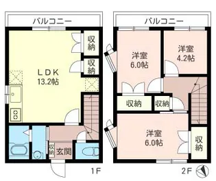 T-net ハウス北野【2階】の間取り
