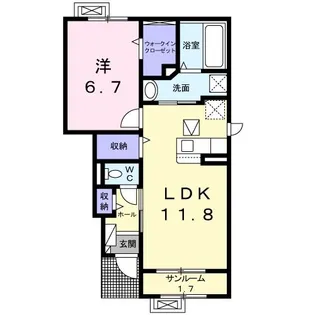 ドムスサンセールVI B【1階】の間取り
