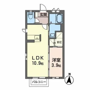 シャーメゾンたけくま【1階】の間取り
