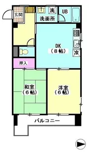 ルパルク萩中【2階】の間取り