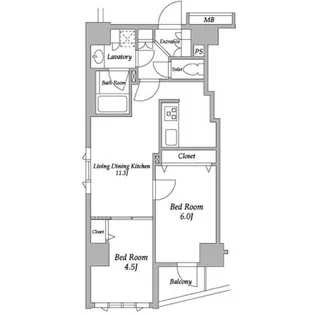 グランカーサ三ノ輪【12階】の間取り