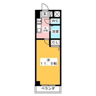 岡地レジデンス笹島【8階】の間取り