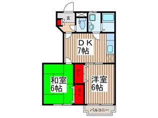 メゾンプラティ-ク【1階】の間取り