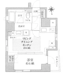 オープンレジデンシア目白avenue【7階】の間取り