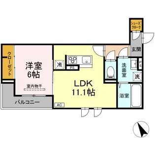 DーROOM すいせん通り【3階】の間取り