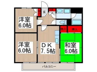 ア-バンスクエア【1階】の間取り