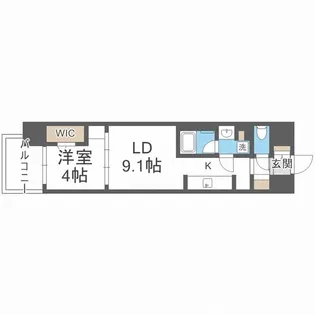 アーバネックス梅田中崎町【13階】の間取り