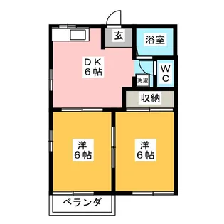 ハイツあさかぜ【2階】の間取り