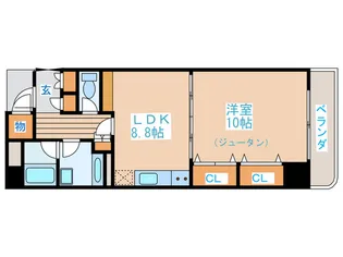 グランエクレール五橋【2階】の間取り