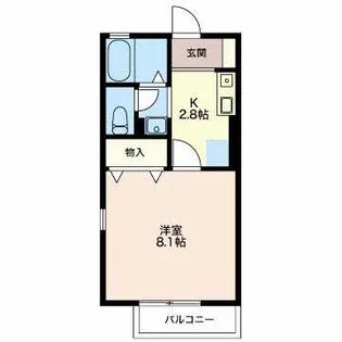 アドバンスエイト【2階】の間取り