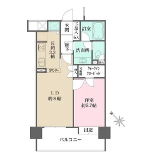 ファミール表参道ベルファース【8階】の間取り