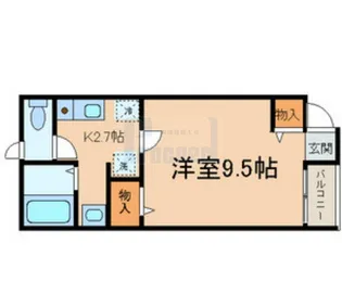 フラット H【2階】の間取り
