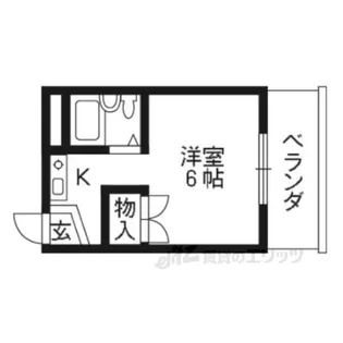 シャンテー牧野【5階】の間取り