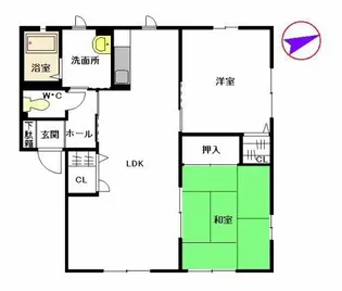 リバービュー B棟【1階】の間取り