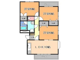 MDイーストI【3階】の間取り