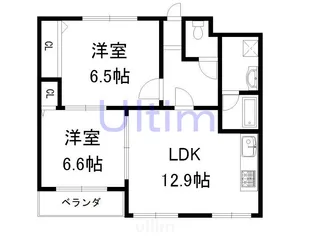 リエス西院【5階】の間取り