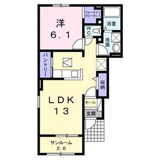 カリーノ E【1階】の間取り