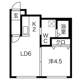 ブランノワールNord【2階】の間取り
