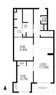 ADMIRAL Mitaka【3階】の間取り