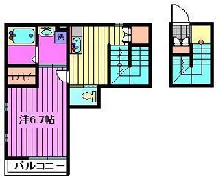 Bonheur中浦和A棟【2階】の間取り