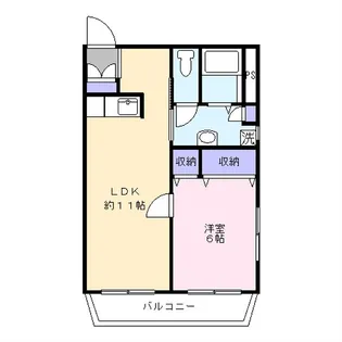 コーポ間坂【1階】の間取り