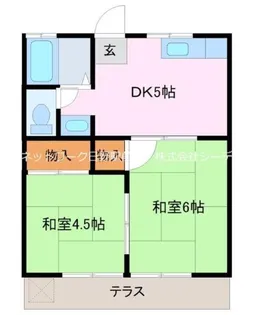 サニーハウス【1階】の間取り
